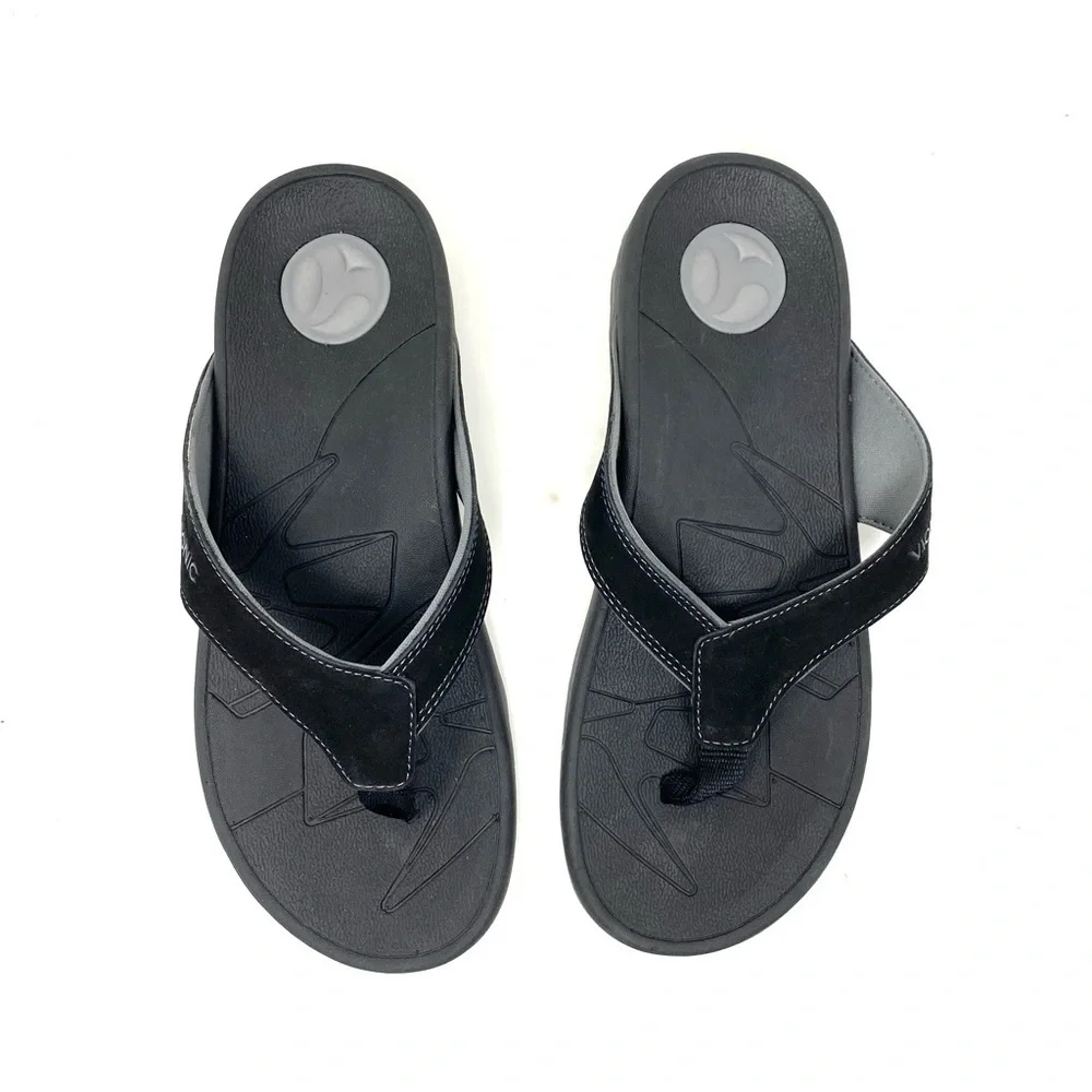 Vionic Men’s Bryce black flip flop sandals